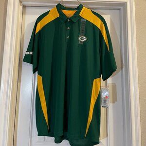 Green Bay Packers Green & Yellow Short Sleeve Men’s Polo Shirt from Reebok